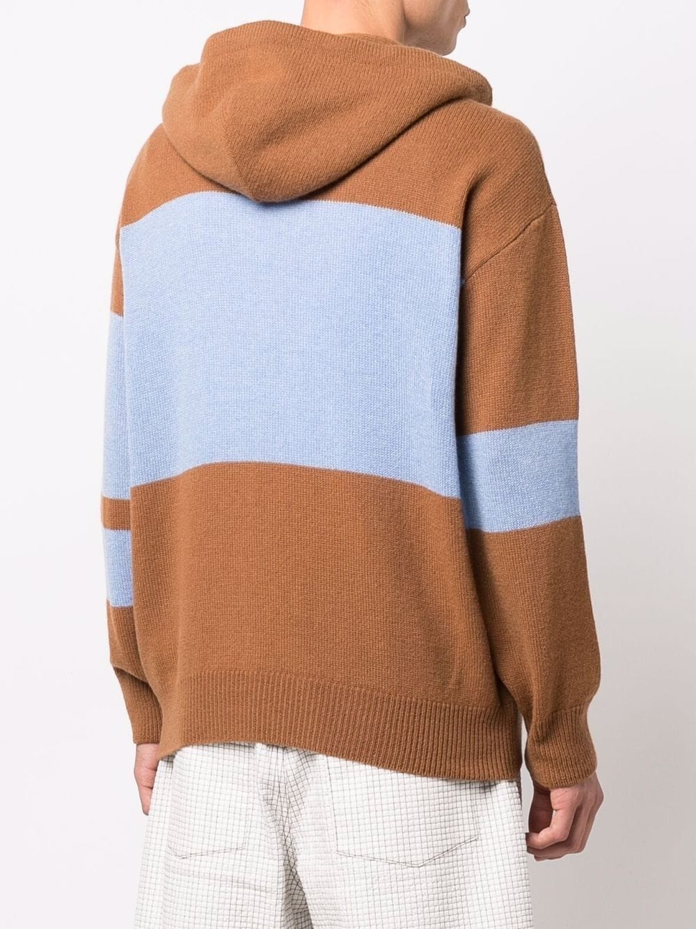 colour-block detail hoodie - 4