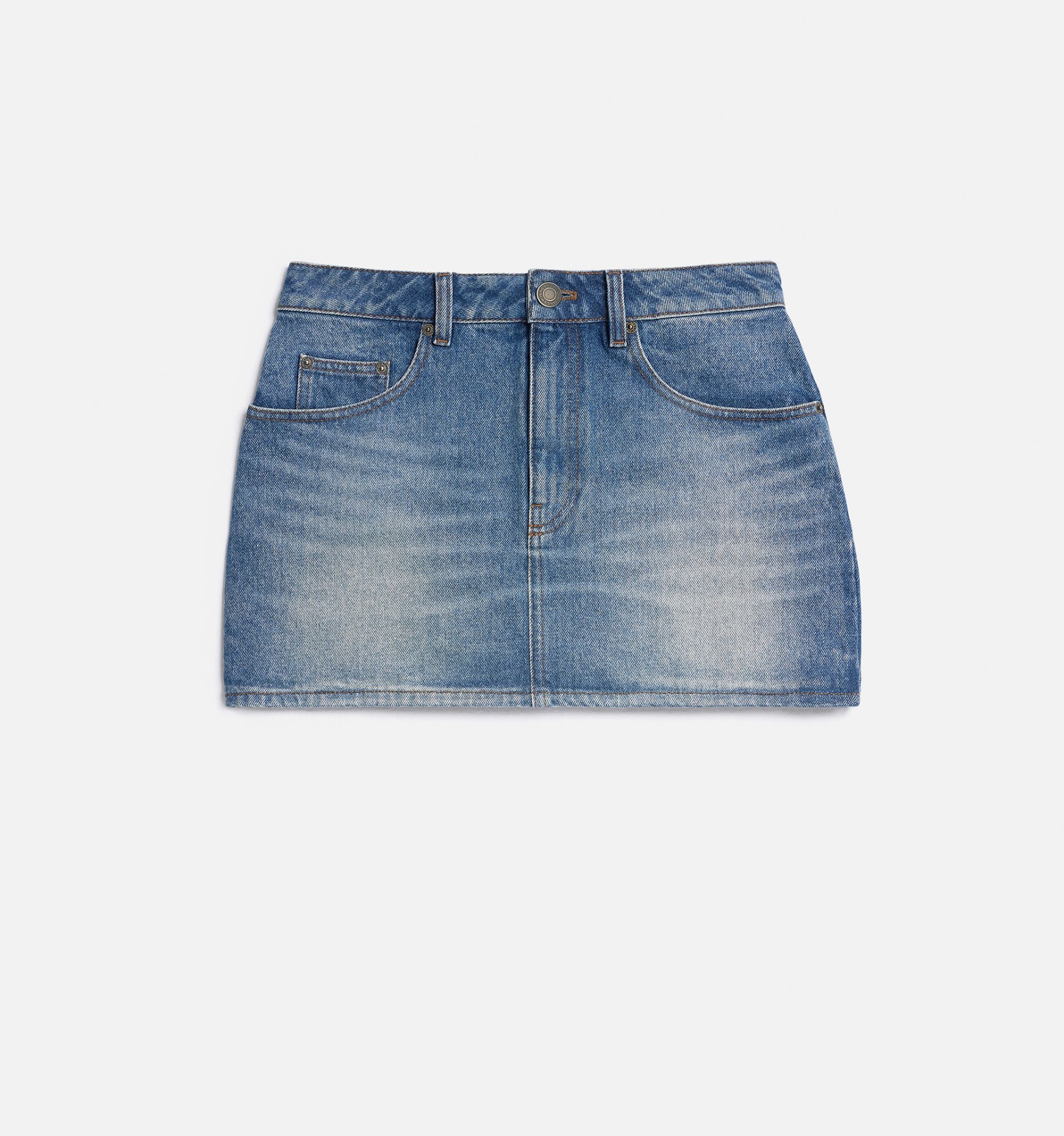 Denim Mini Skirt - 5