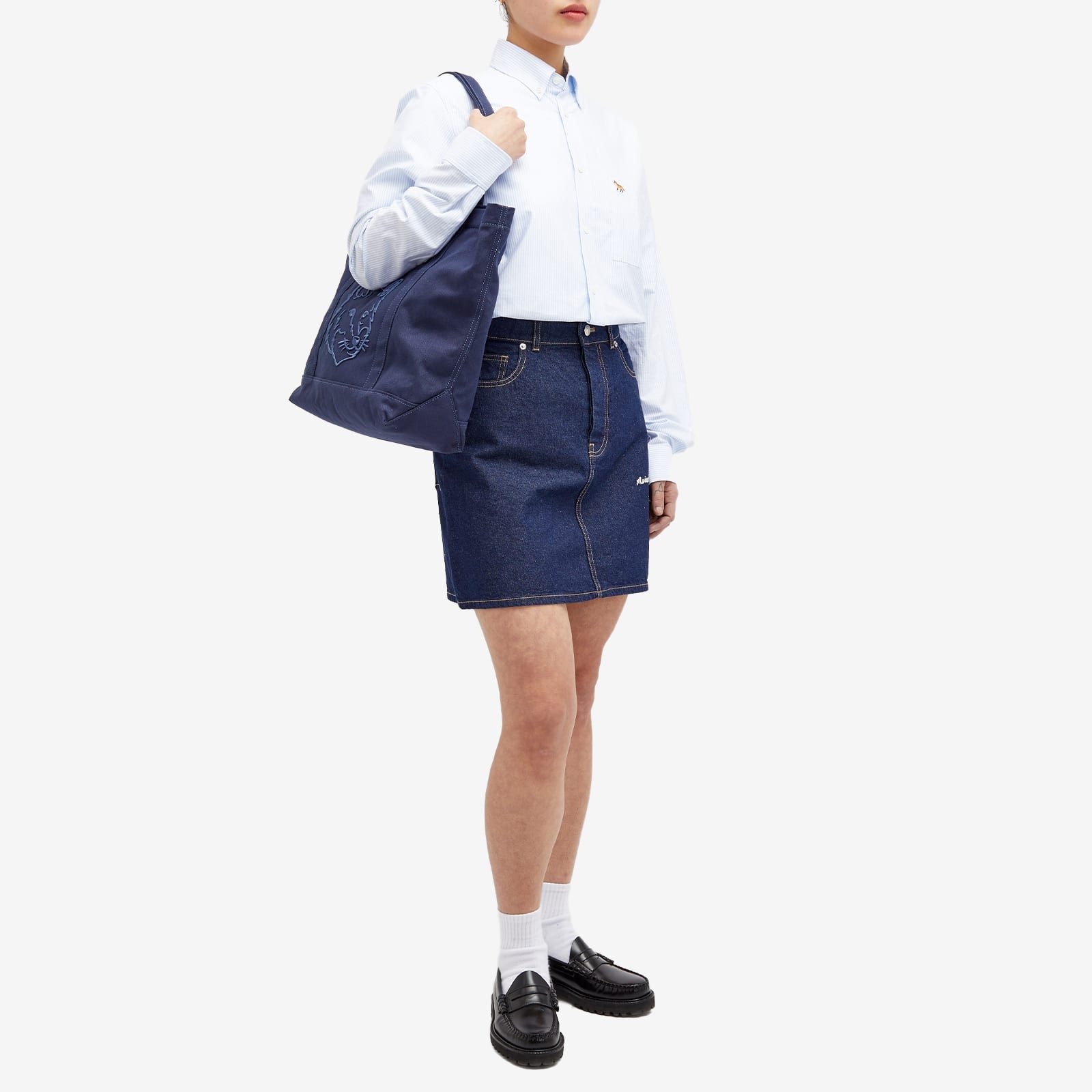 Maison Kitsune Fox Head Large Tote Bag - 7