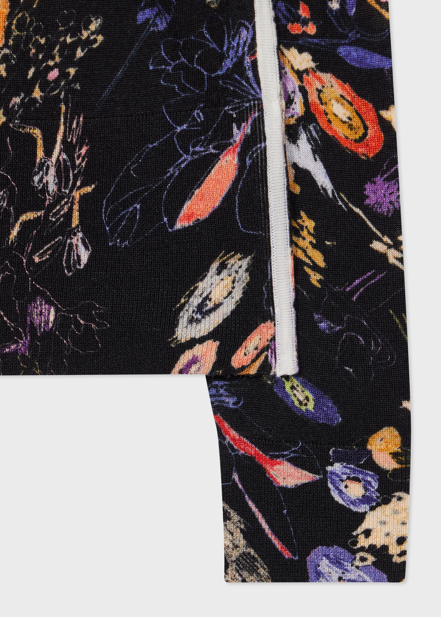 Women's Black 'Sketchbook Botanical' Knitted Cardigan - 2
