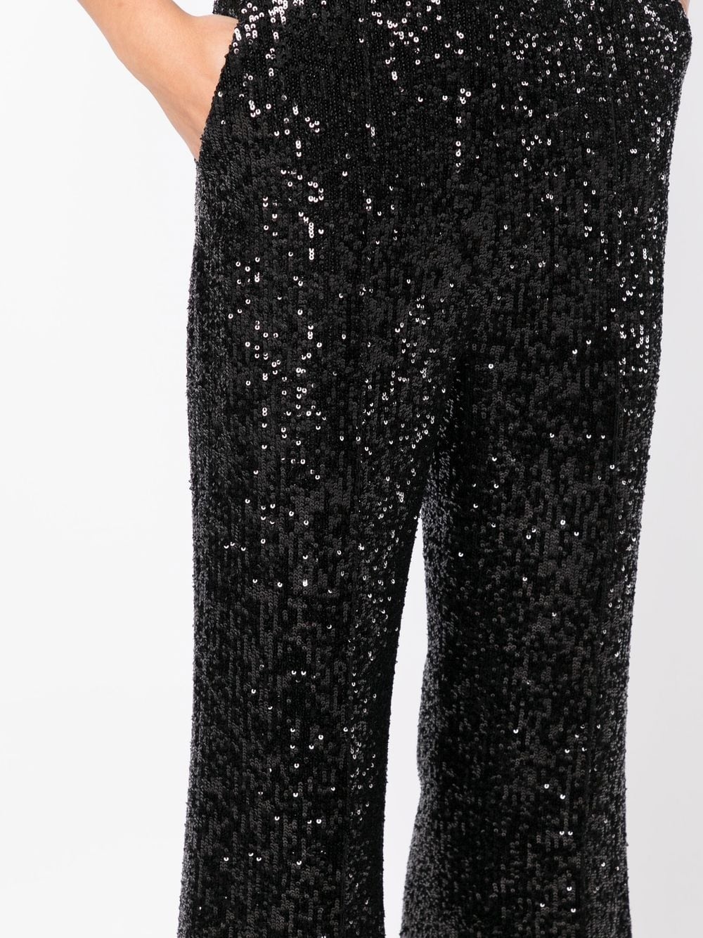 sequin-embellished flared trousers - 5