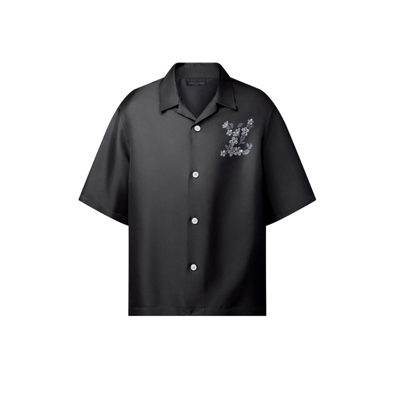 Printed Signature Silk Shirt - 1