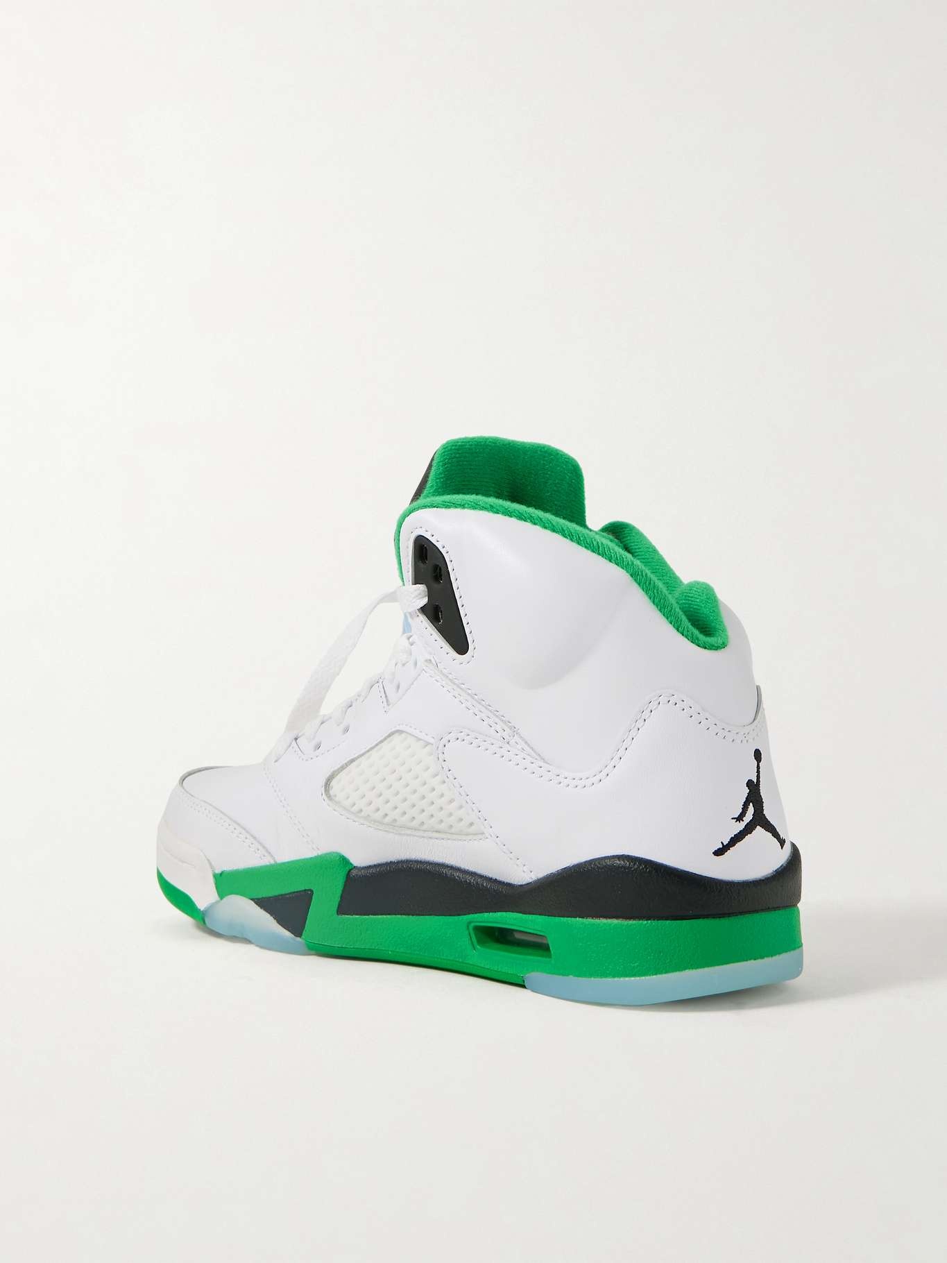 Air Jordan 5 Retro rubber-trimmed leather high-top sneakers - 3