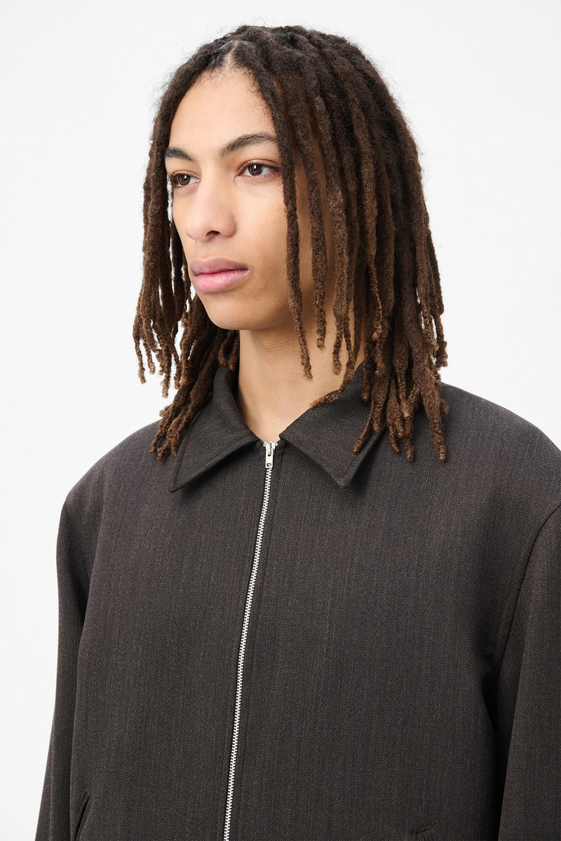 Mini Jacket Havana Brown Chain Wool 4