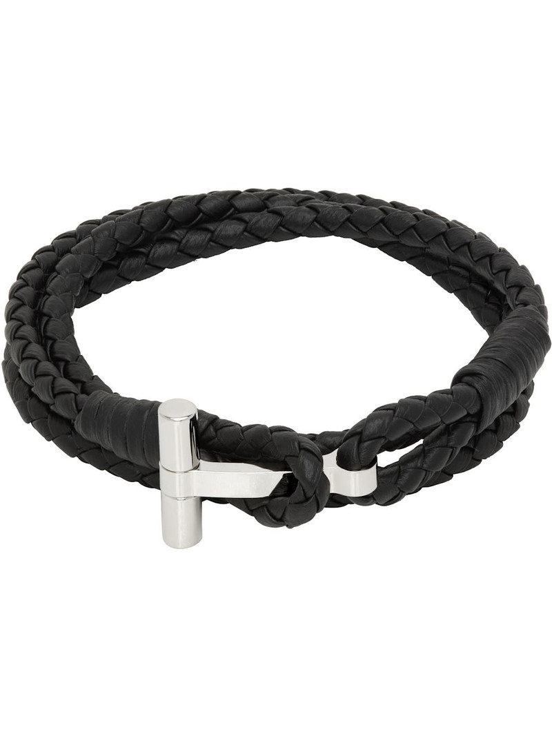 Braided Leather T Bracelet 1