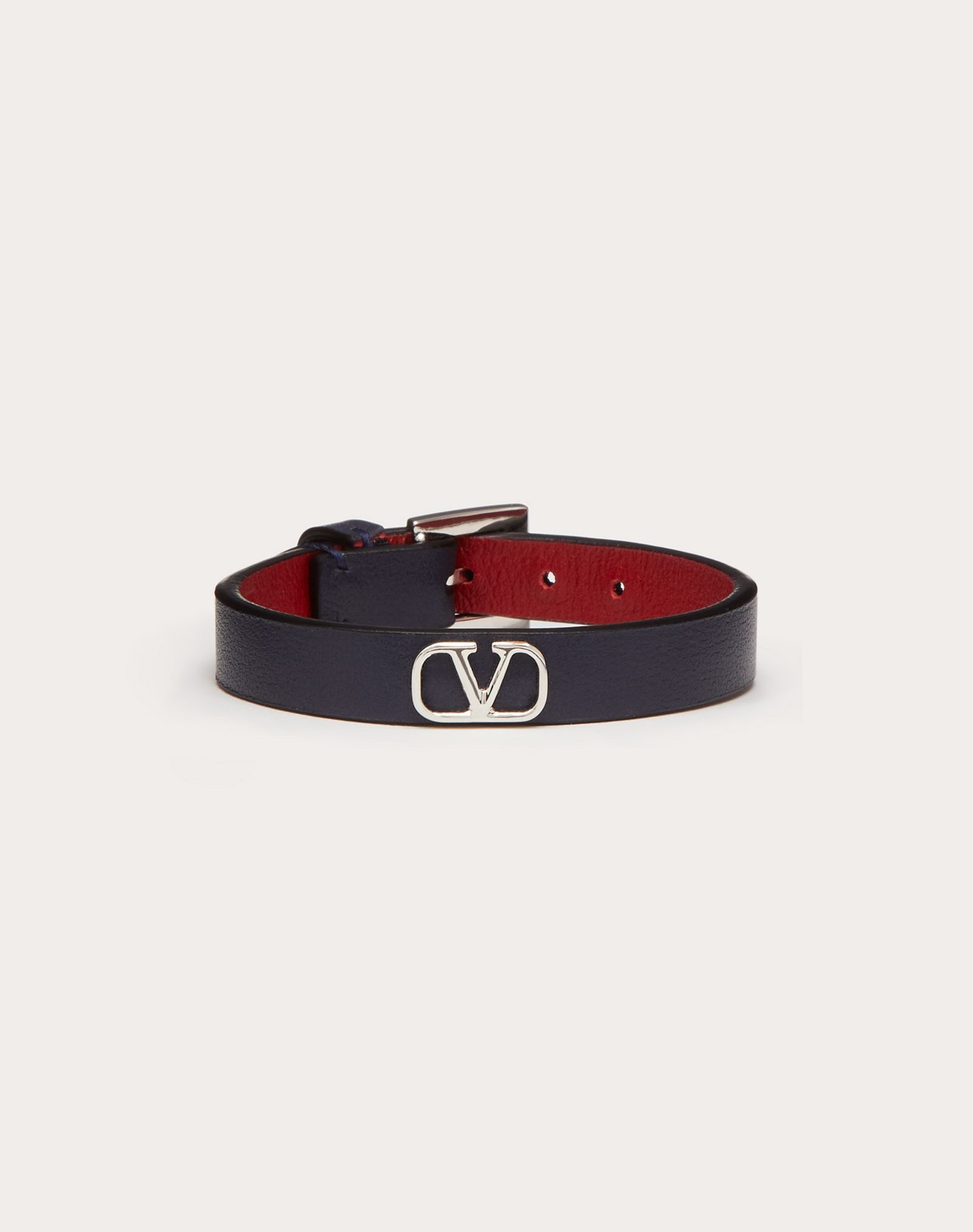 VLogo Signature Leather Bracelet - 1