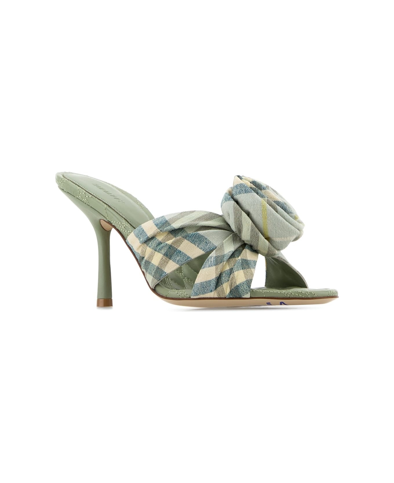 Embroidered Fabric Mews Mules - 2