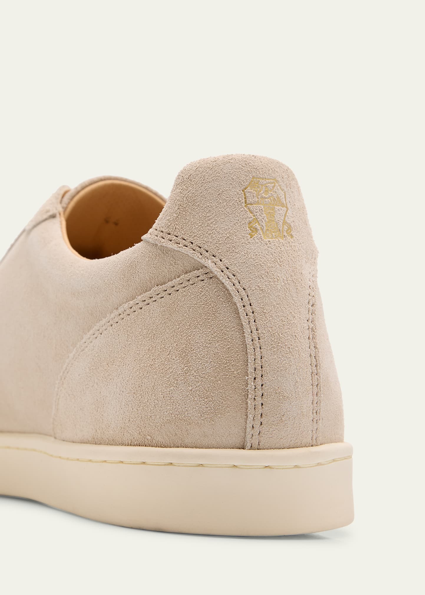 Men's Suede T-Toe Low-Top Sneakers - 5