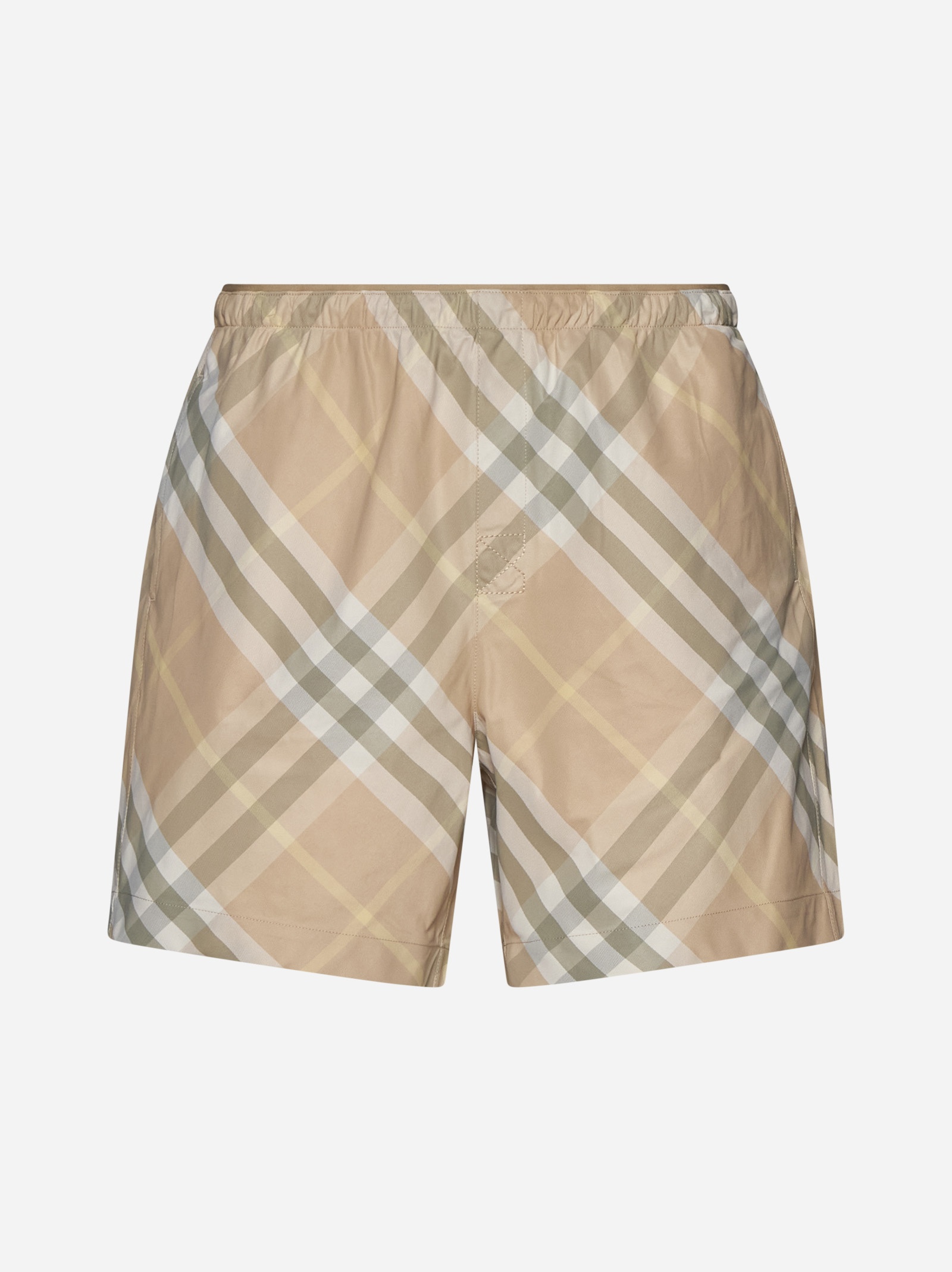 Check print swim shorts - 1