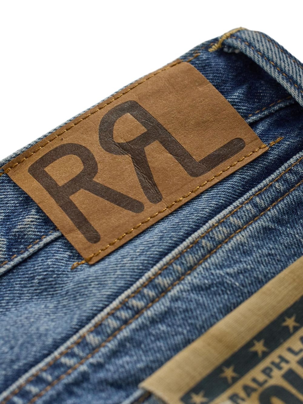 faded straight-leg jeans - 4