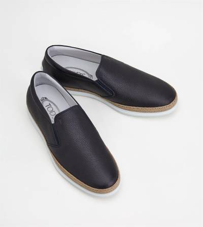 Tod's LEATHER SLIP-ONS - BLUE outlook