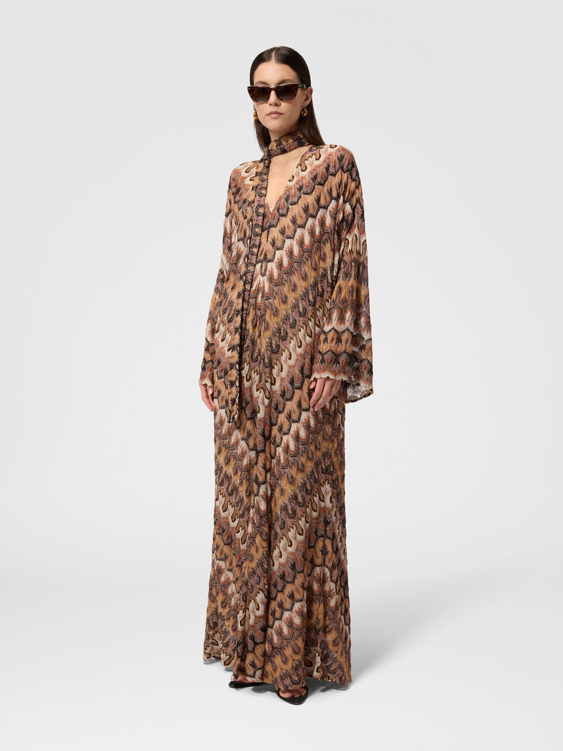 Missoni Long lamé viscose dress with removable sash outlook