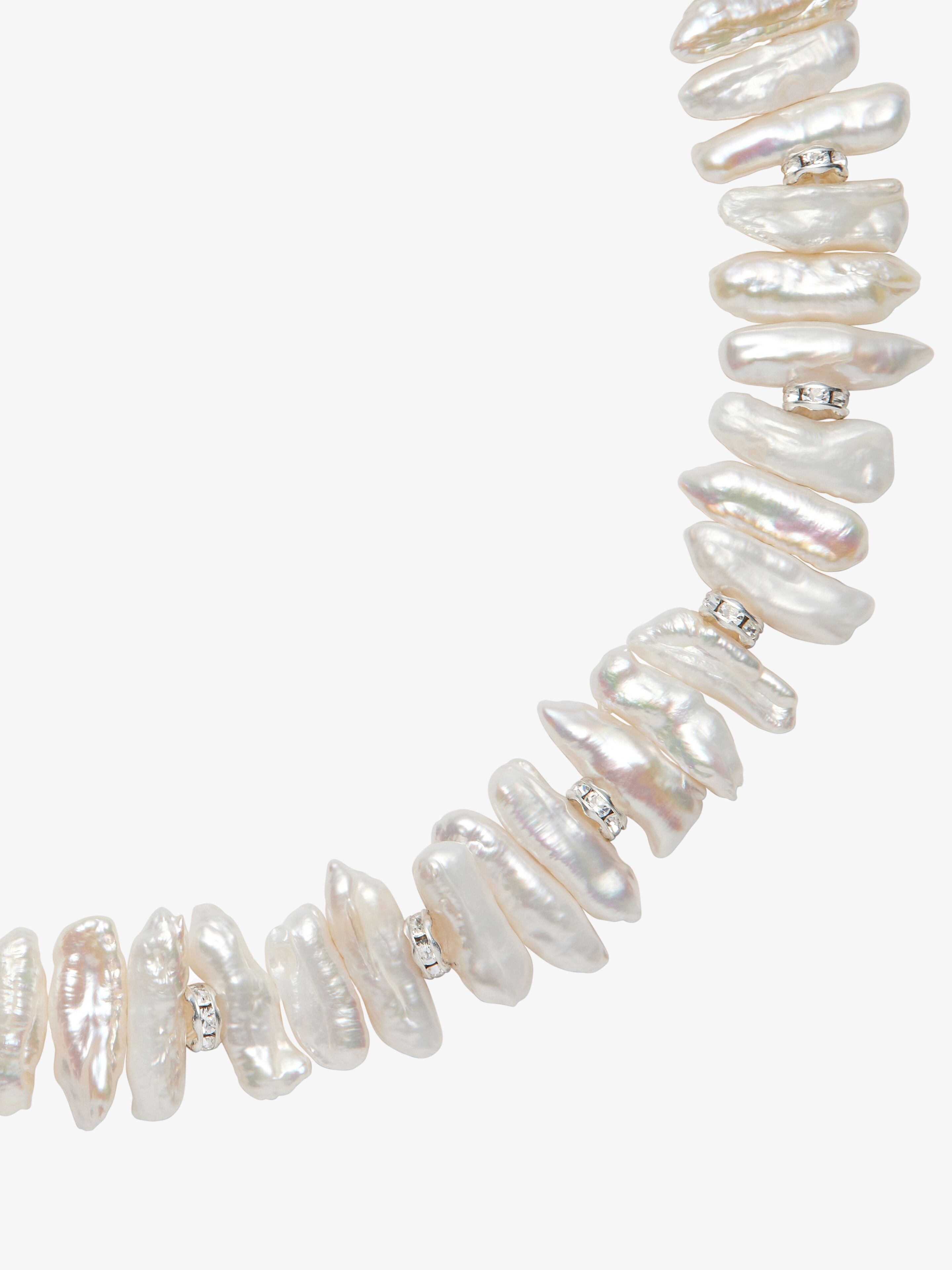 PEARL NECKLACE WITH CRYSTALS - 4