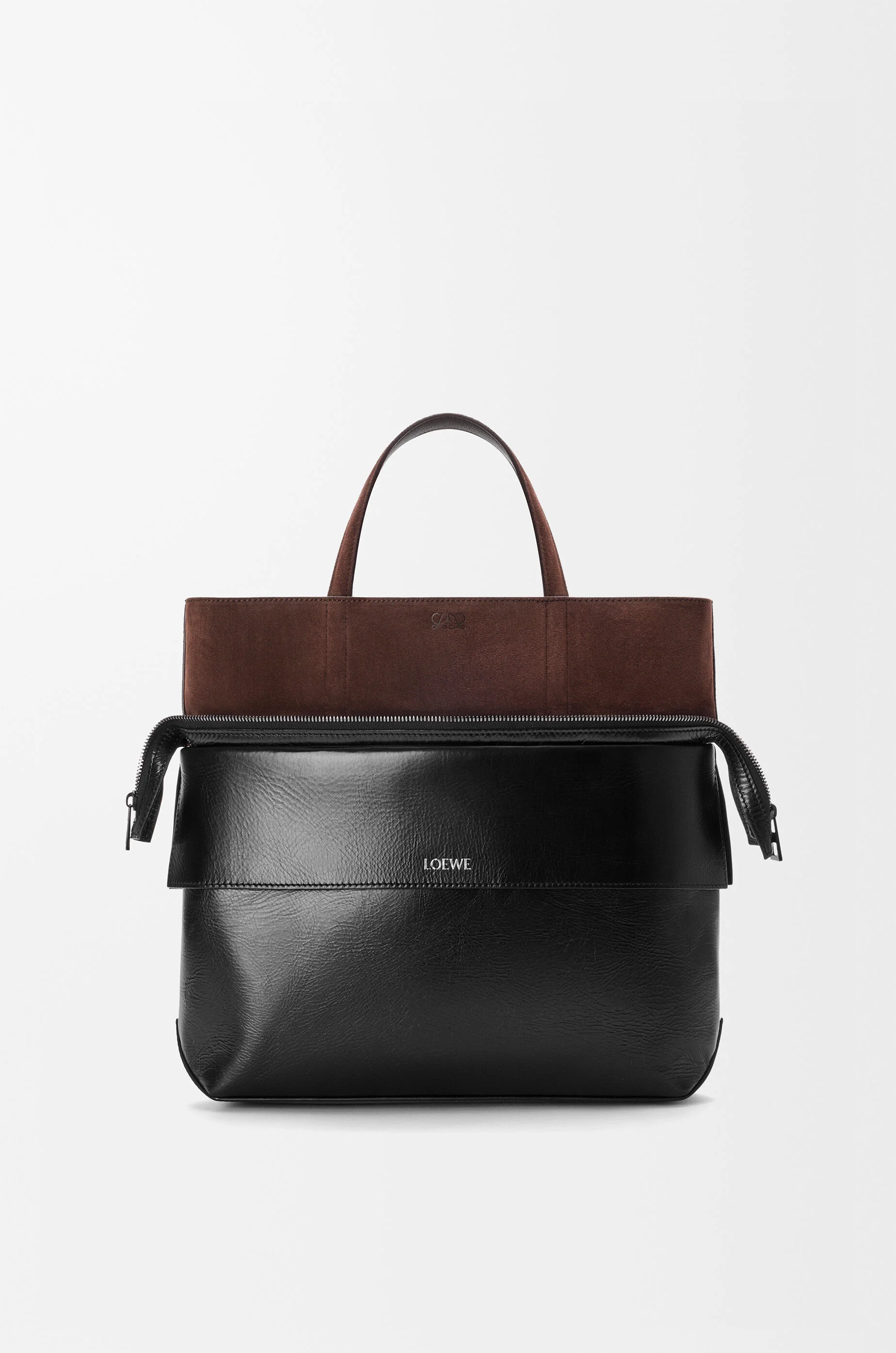 Small Switch tote in paper calf and suede - 1