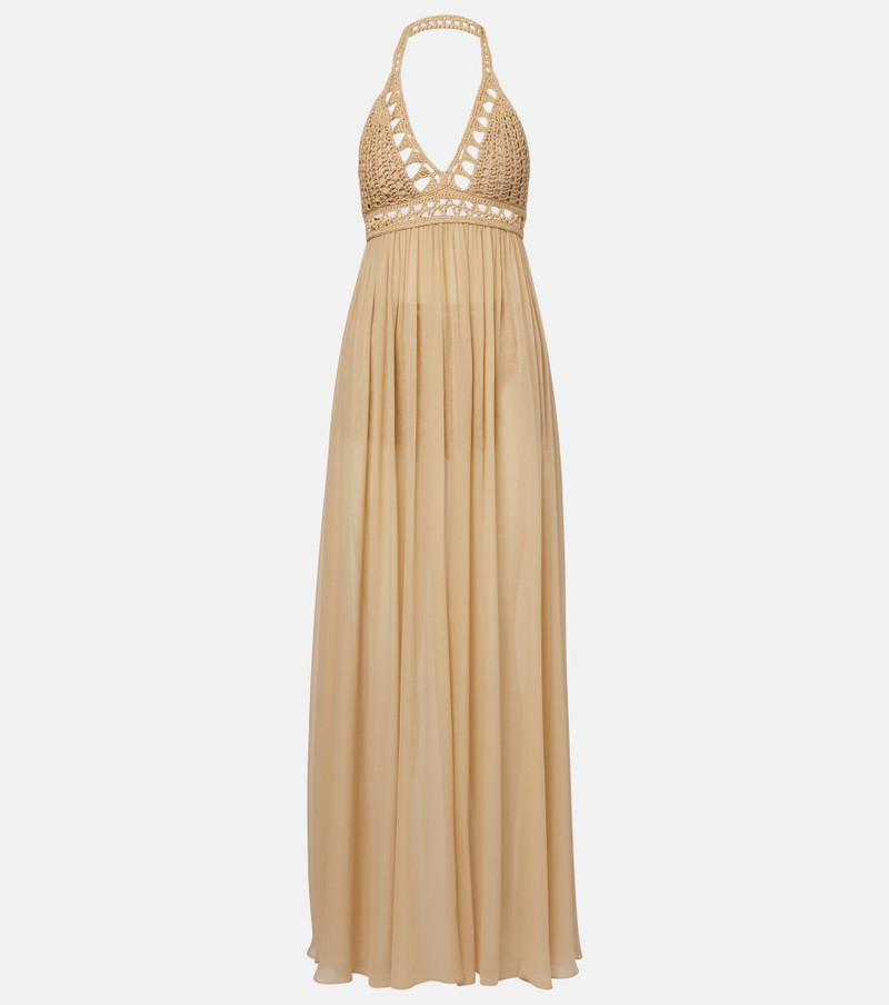 Crochet cotton and silk maxi dress 1