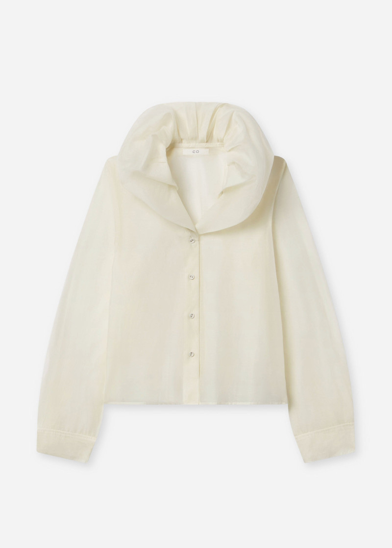 Cloud Collar Shirt in Cotton Silk Voile 1