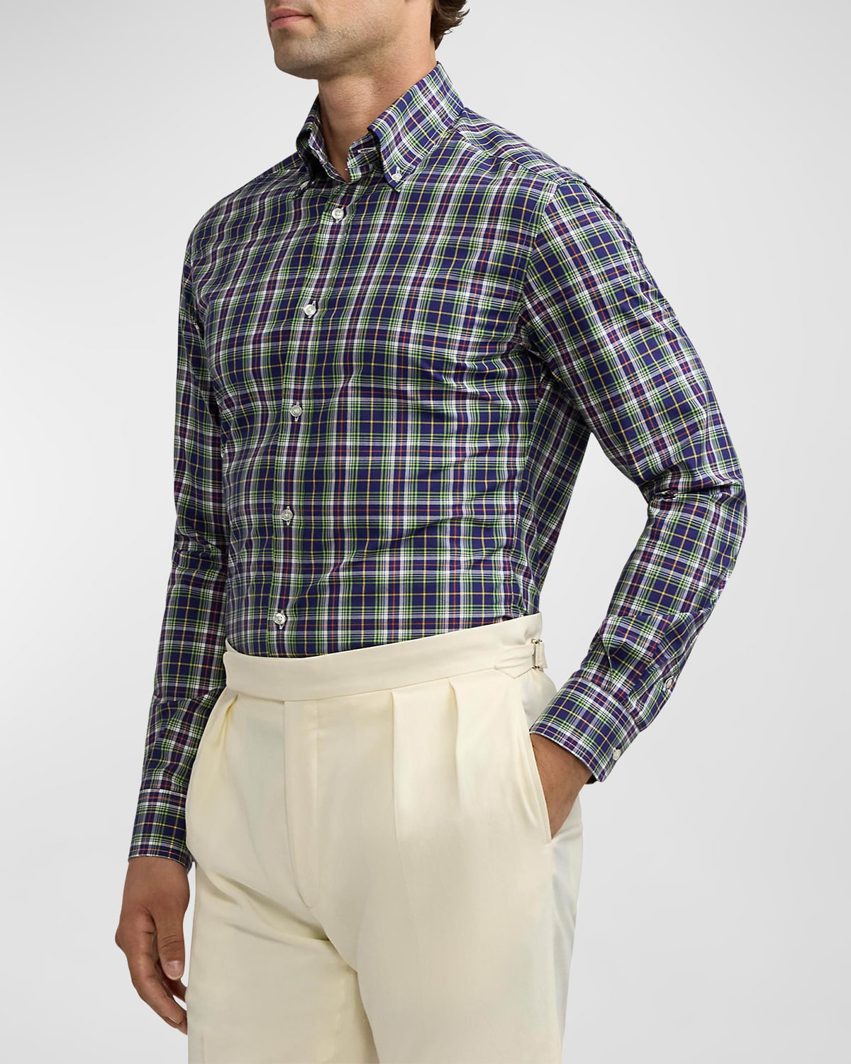 Men's Cameron Plaid Poplin Sport Shirt - 6