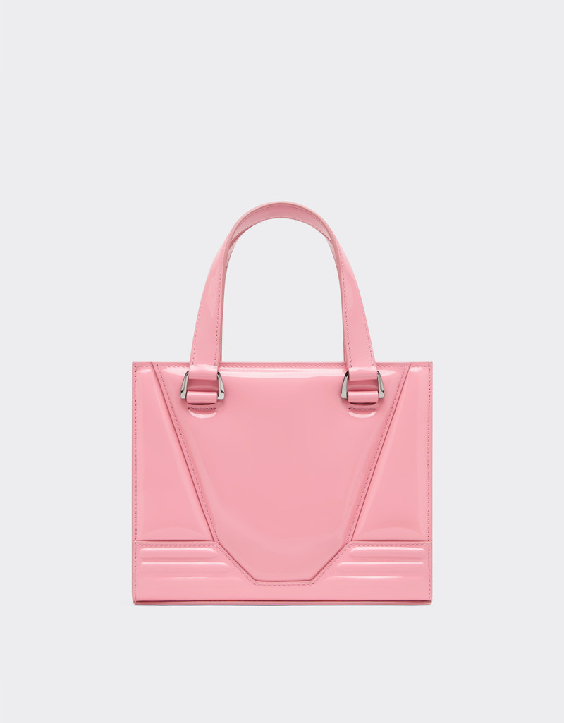 Reconditioned by Ferrari GT mini tote bag in patent leather with scoubidou detail 5