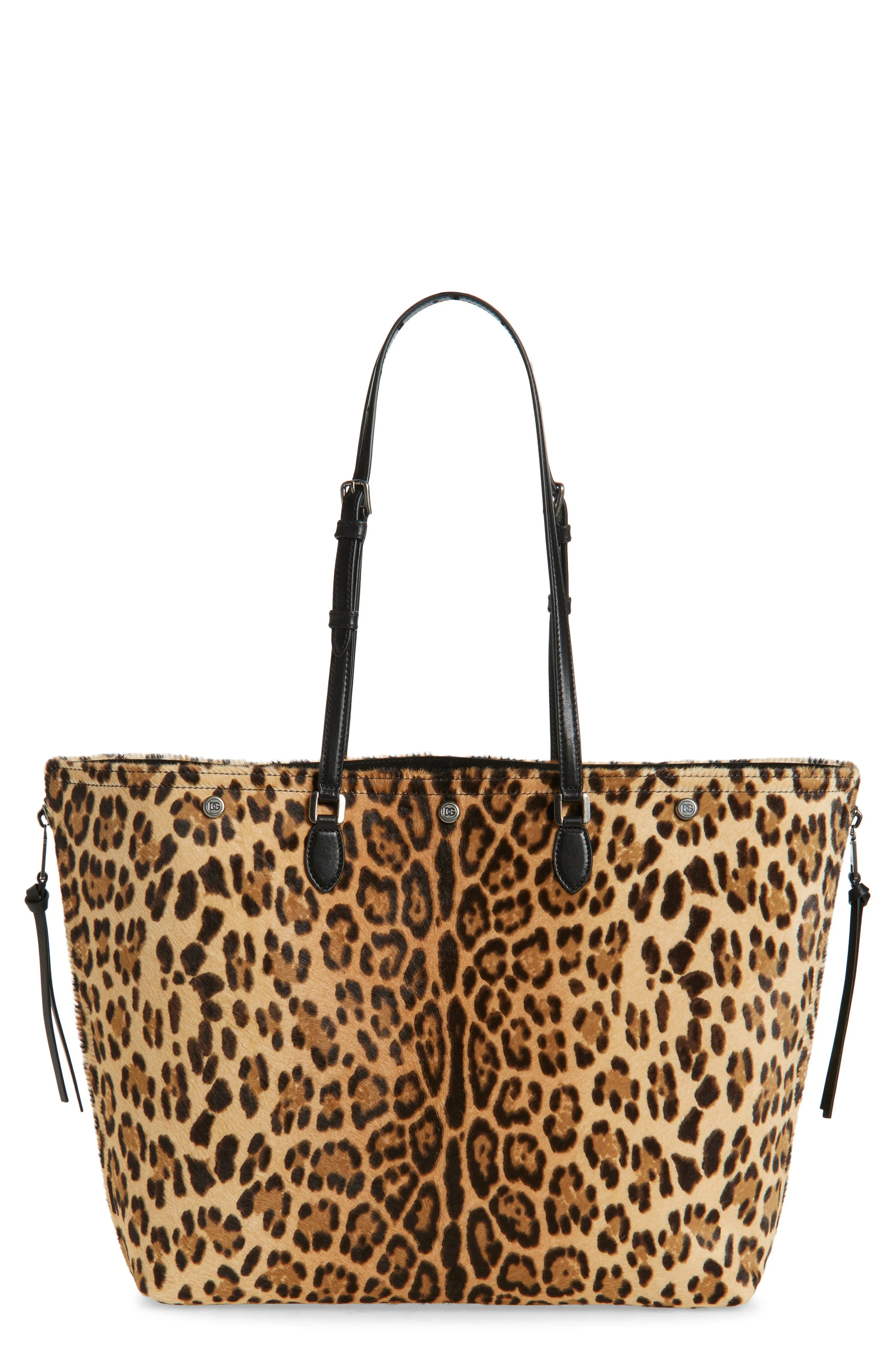 Dolce&Gabbana Shopping Leopard Print Genuine Calf Hair Tote at Nordstrom - 1