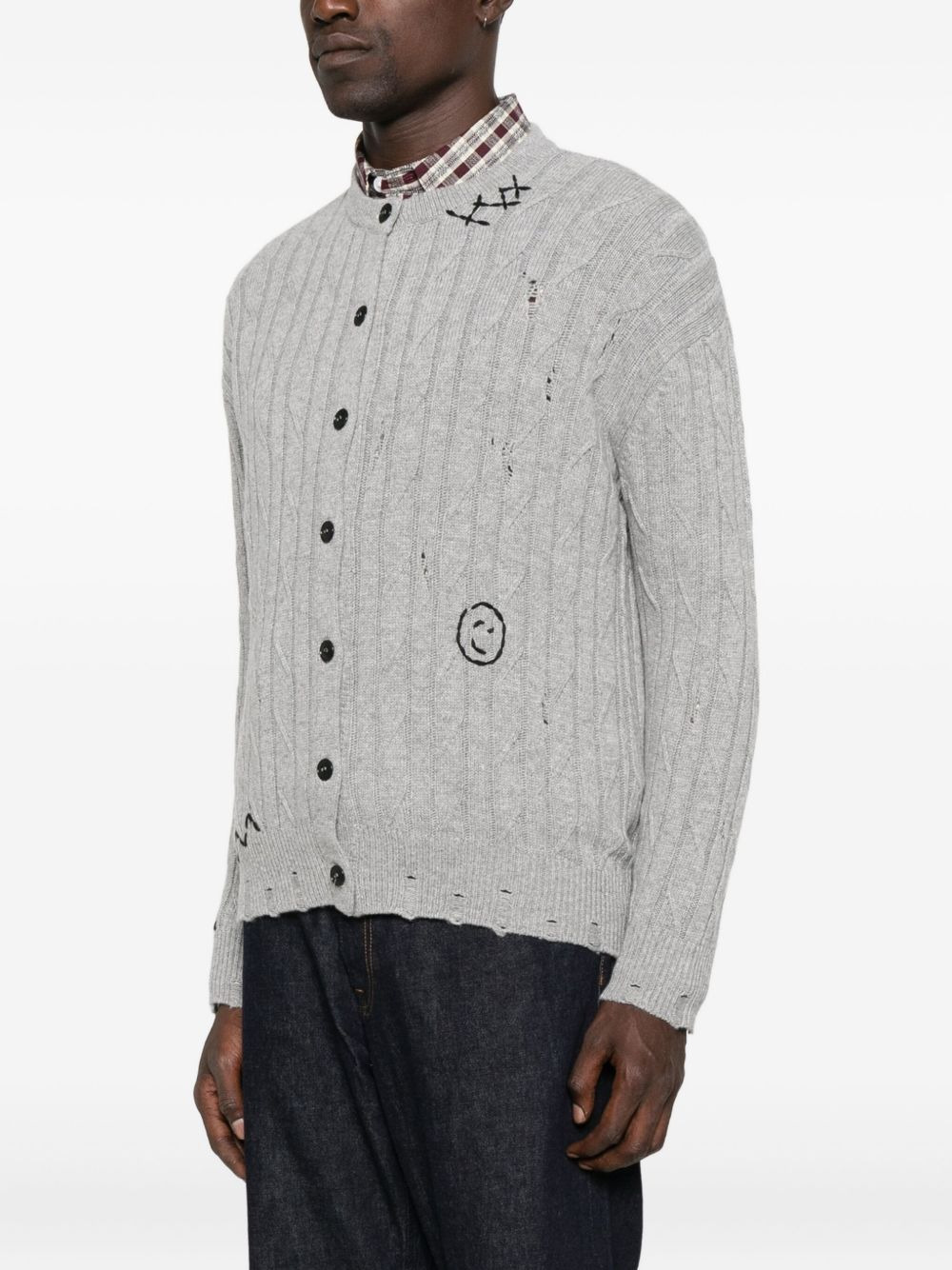 cable-knit cardigan - 3