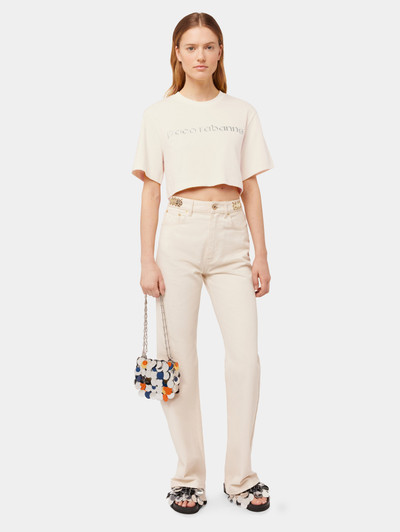 Paco Rabanne NUDE CROP TOP WITH LOGO outlook
