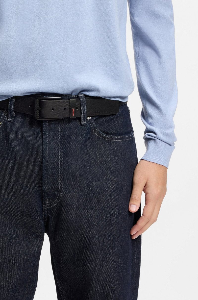 HUGO PIN-BUCKLE BELT IN BUFFALO LEATHER outlook