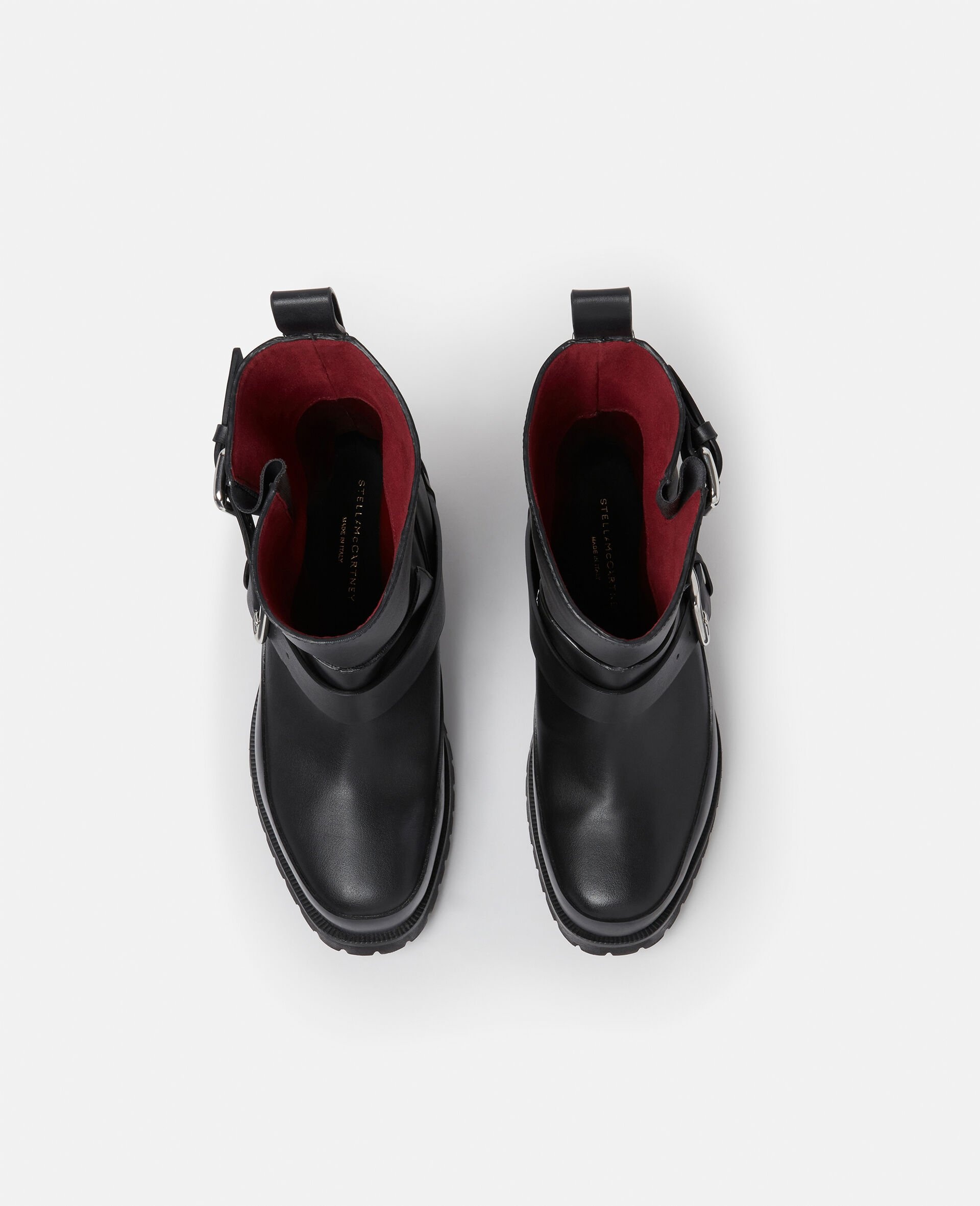 Trace Buckle-Strap Biker Boots - 4