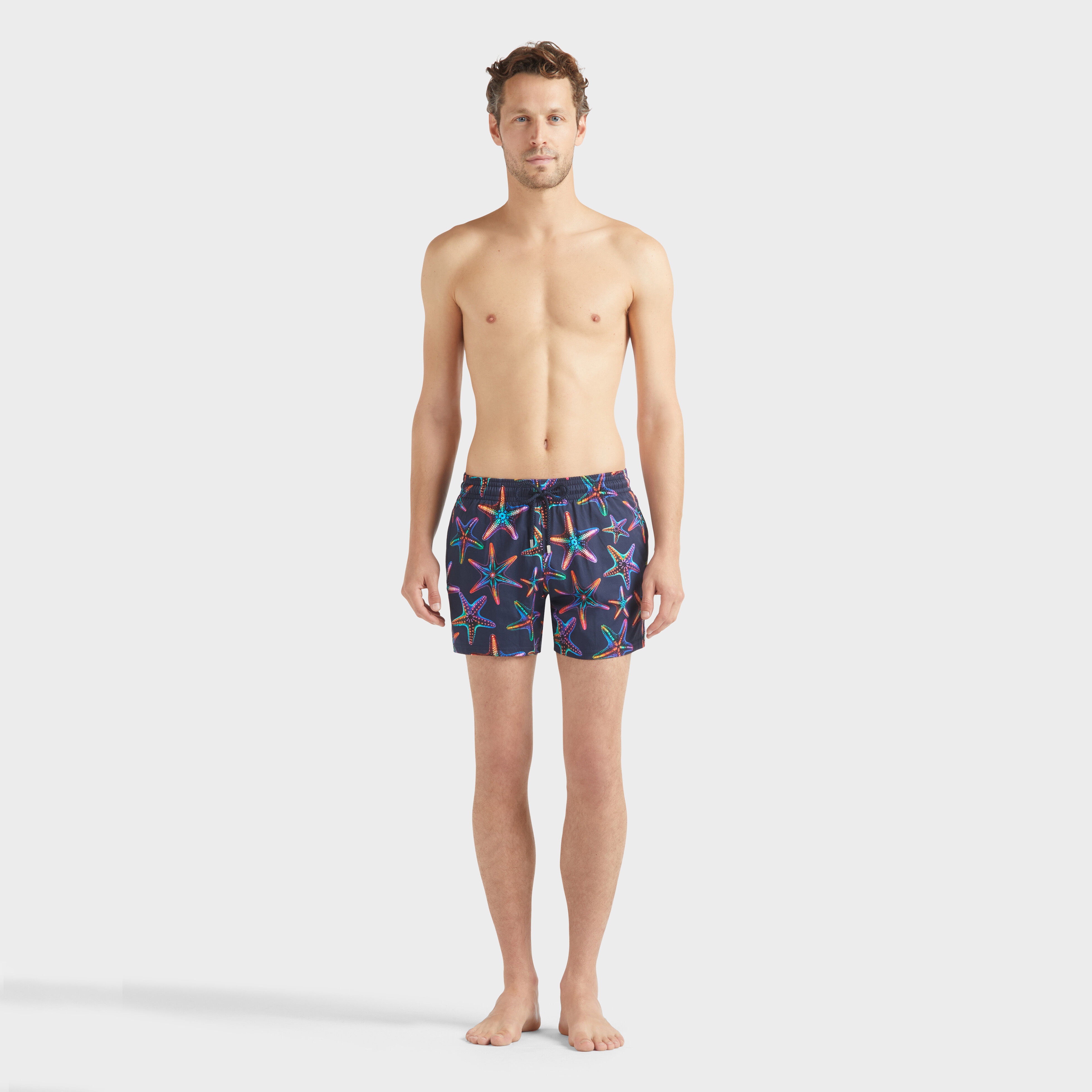 Men Stretch Short Swim Shorts Disco Stars - 3