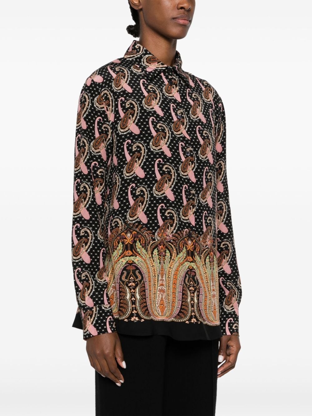 paisley-print silk shirt - 3