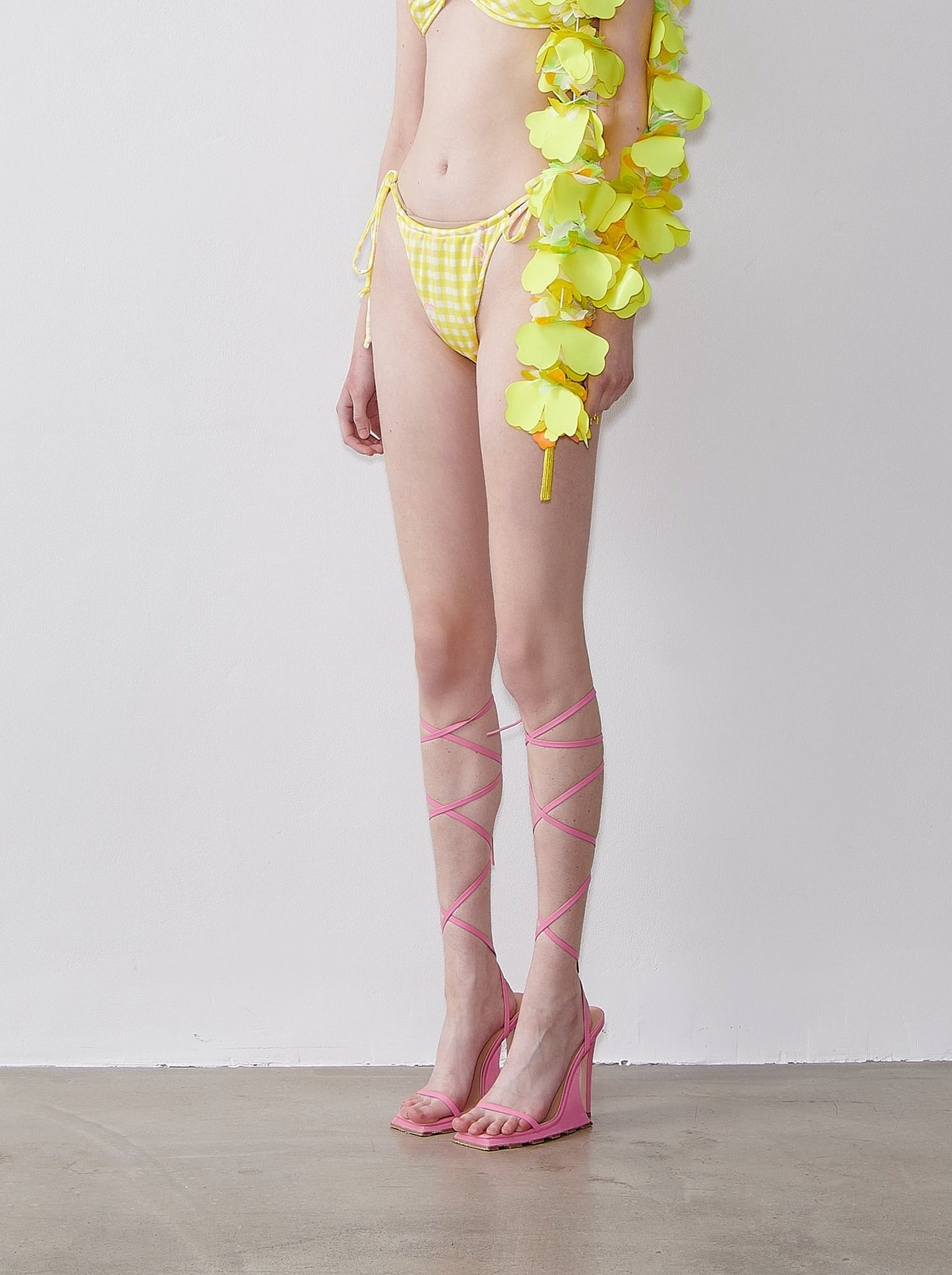 KEATON BIKINI BOTTOMS YELLOW GINGHAM - 3