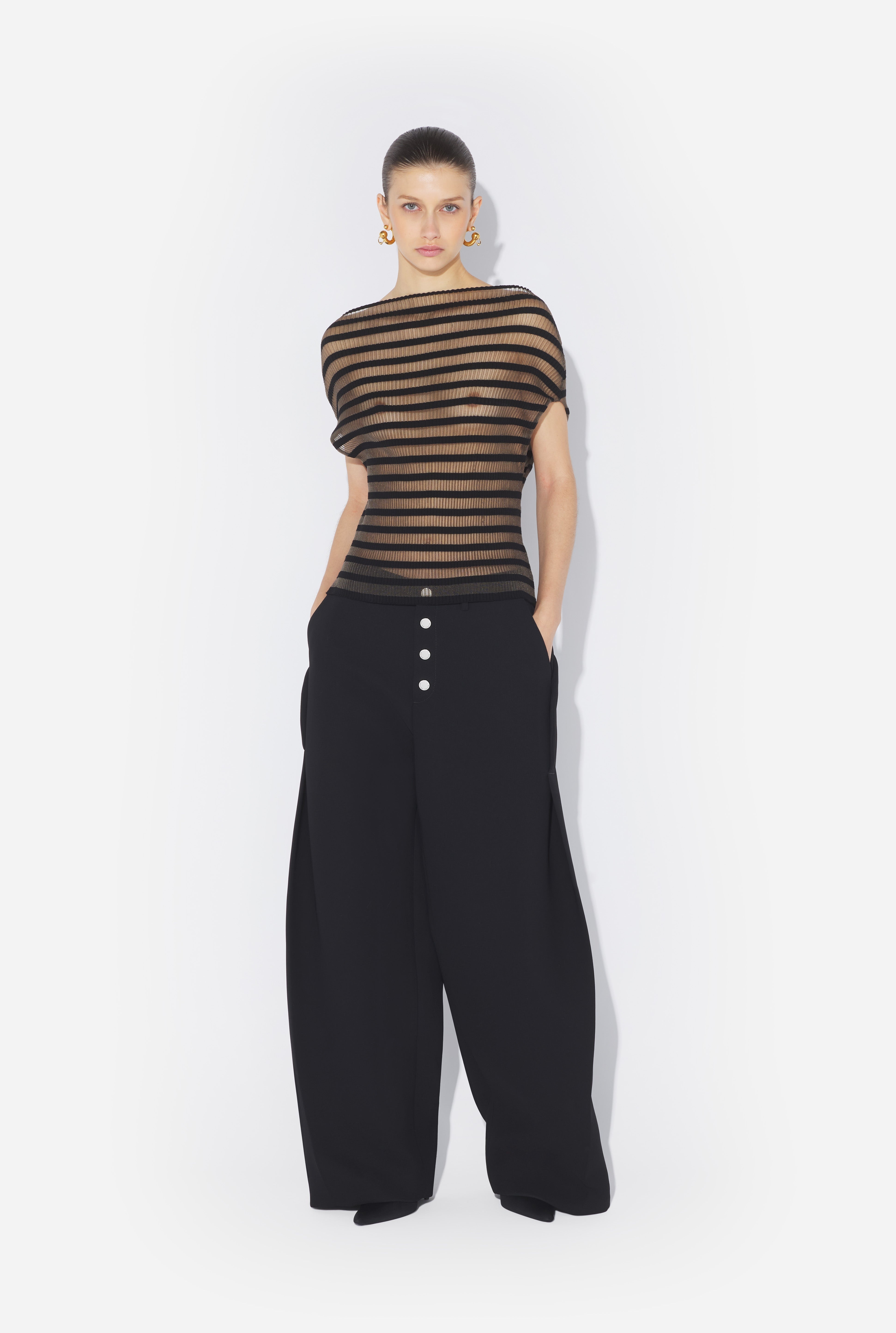 THE MARINIÈRE STRIPED BLACK TOP - 4
