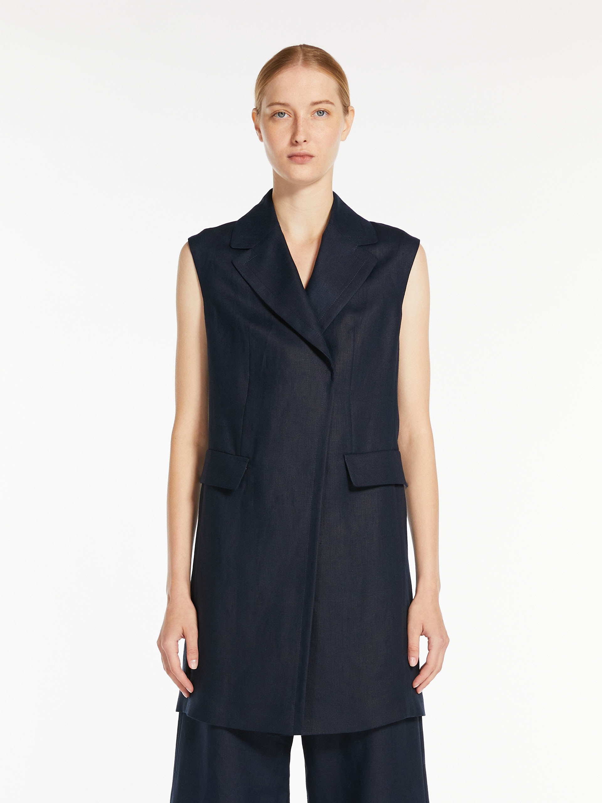 MARIE Long linen waistcoat - 3