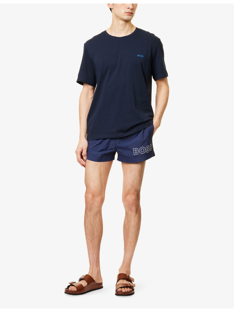BOSS Mooneye Logo-Print Swim Shorts outlook