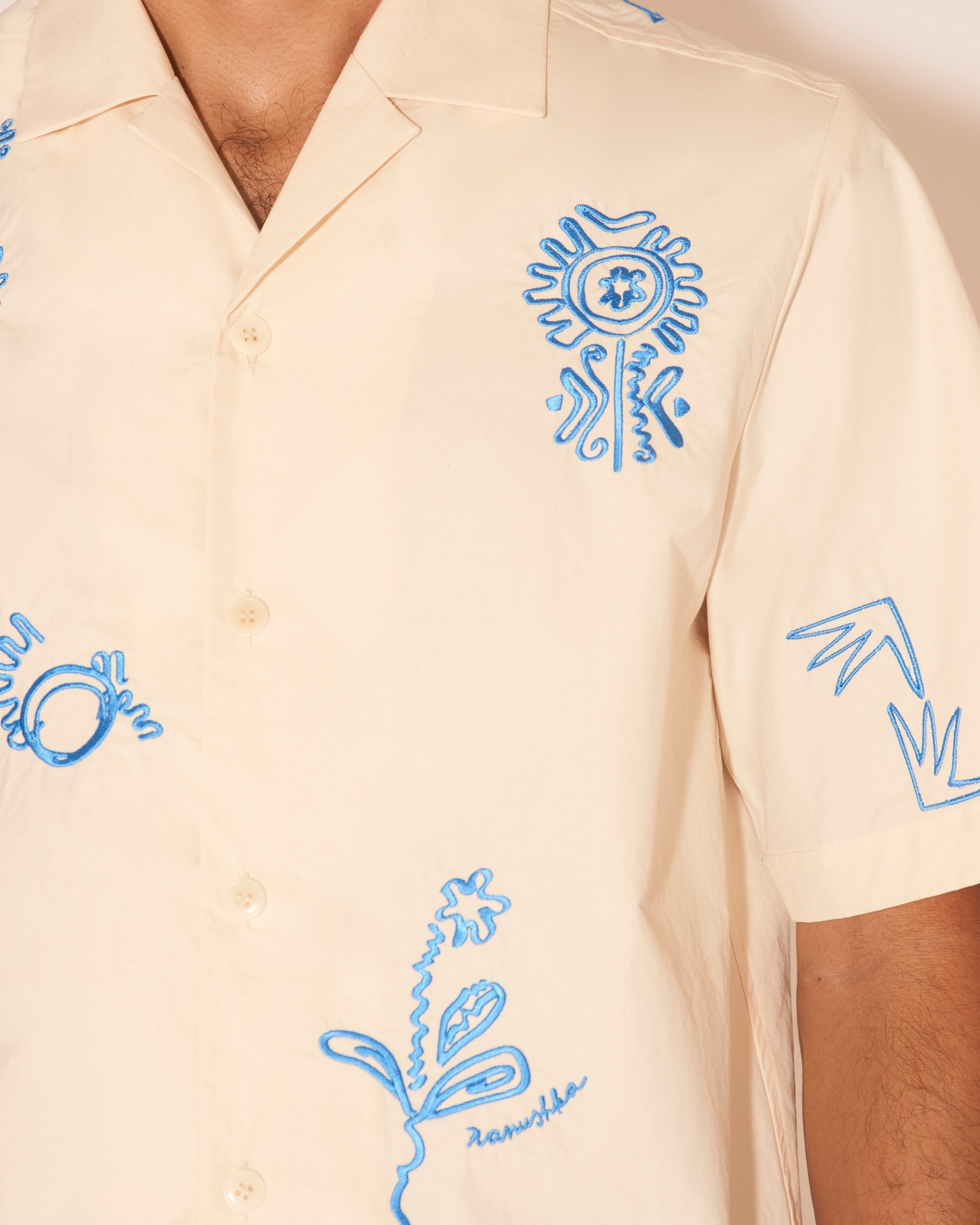 BODIL - Short sleeve shirt - Creme - 2