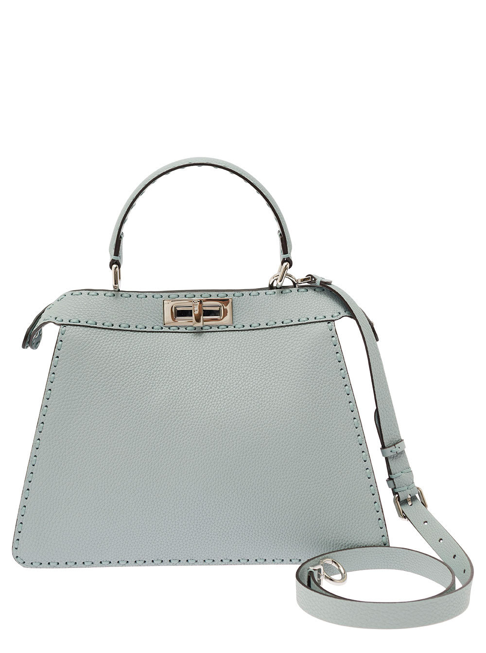 Fendi Women 'Peekaboo Iseeu Medium' Grey Handbag With 646 Hand-Sewn Topstitches Woman - 4