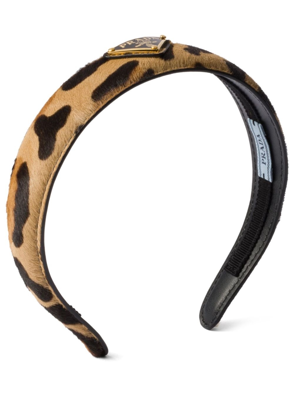 printed leather headband - 1
