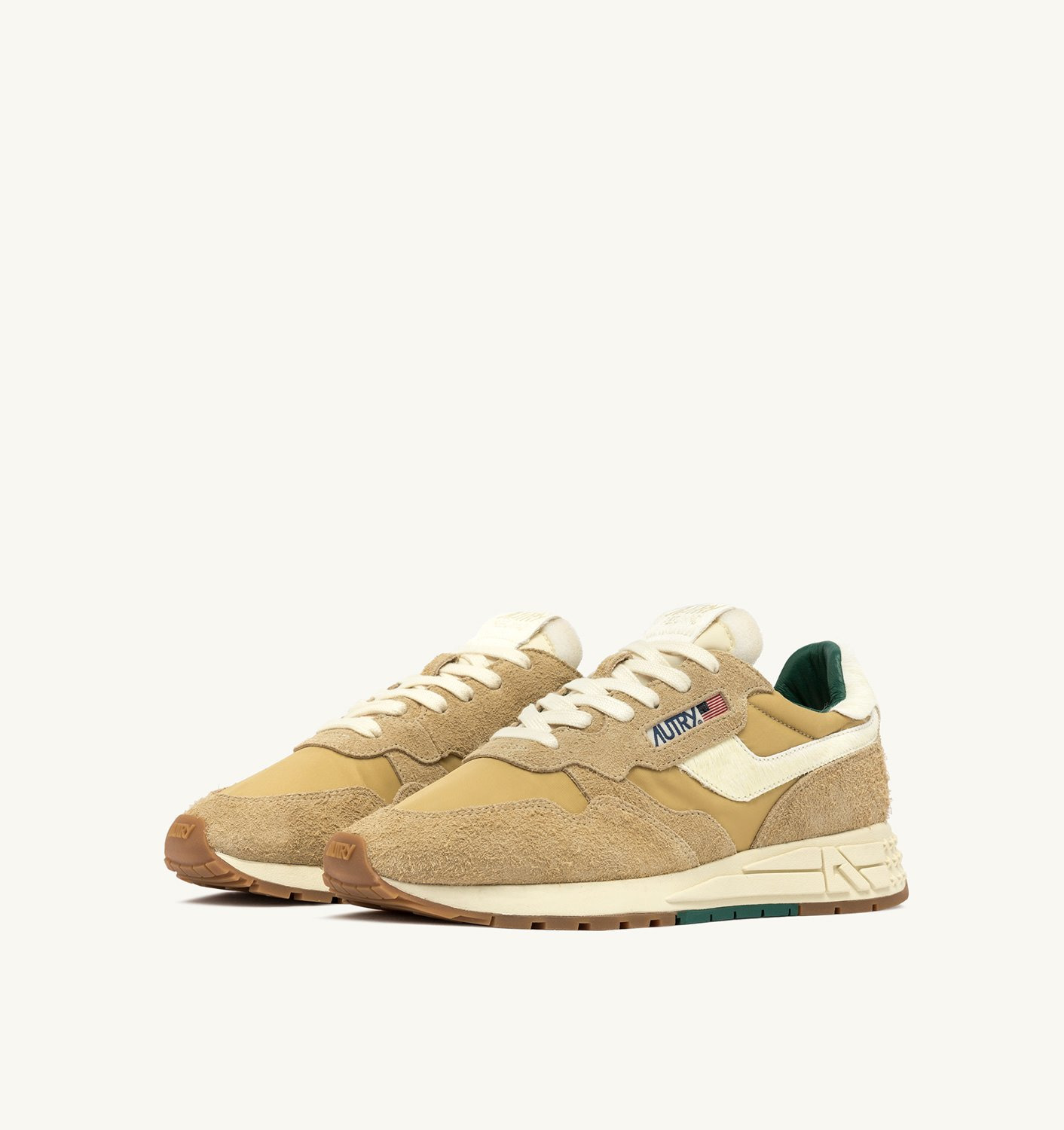 REELWIND LOW SNEAKERS IN LEAF AND NUT SUEDE AND NYLON - 2