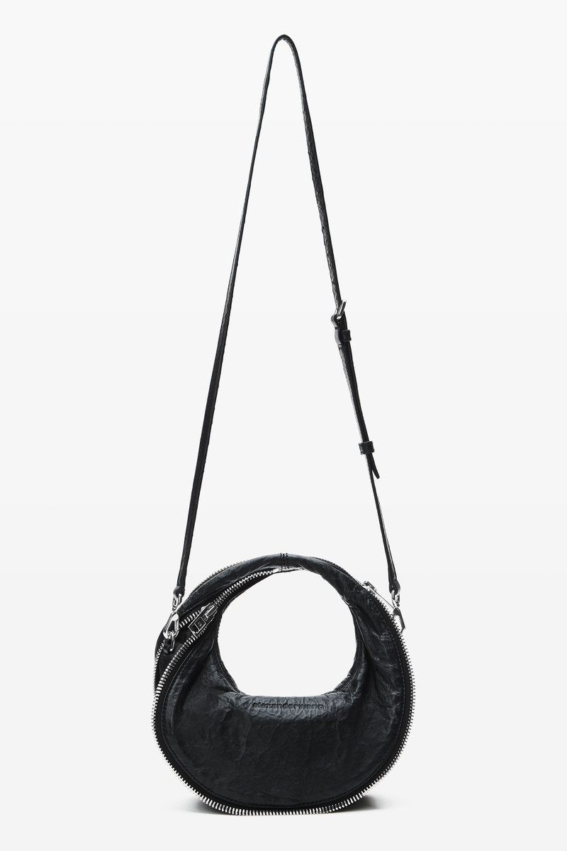 Black Memory Leather Mini Twyst Bag 6