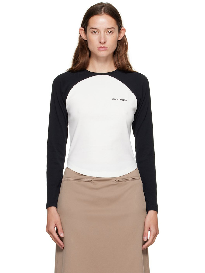White & Black Circle Contrast T-shirt 1