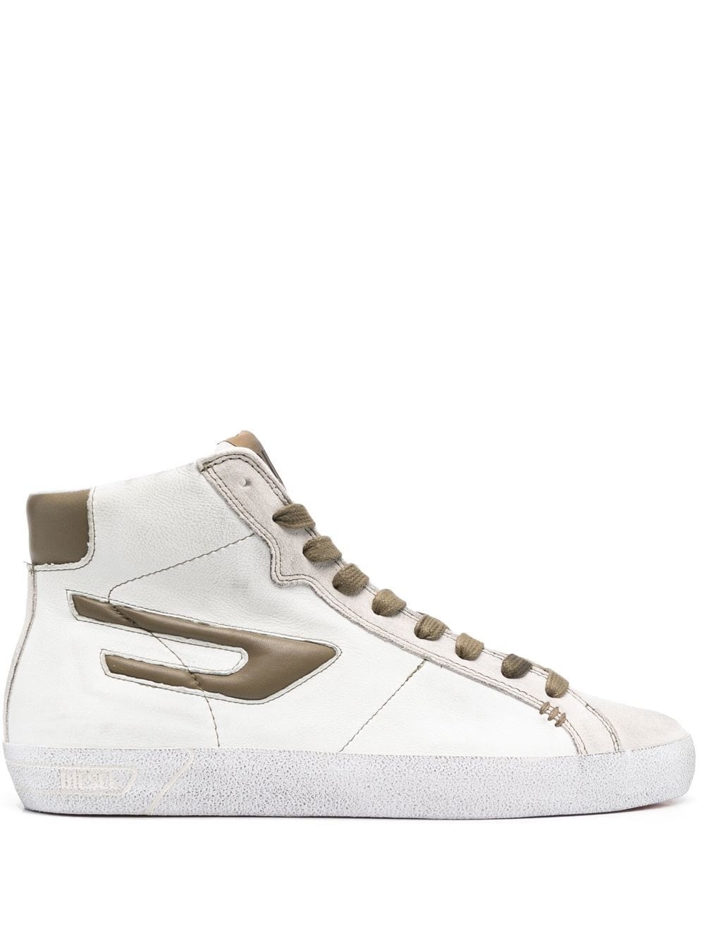 suede-panel high-top sneakers - 1