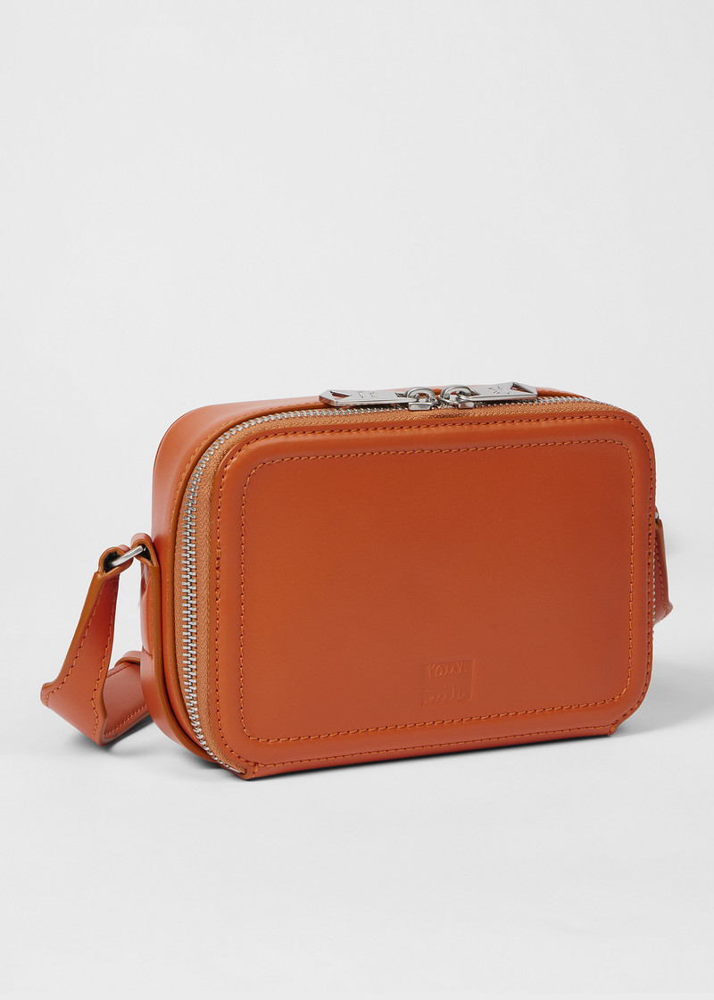Paul Smith Orange Leather Flight Bag outlook