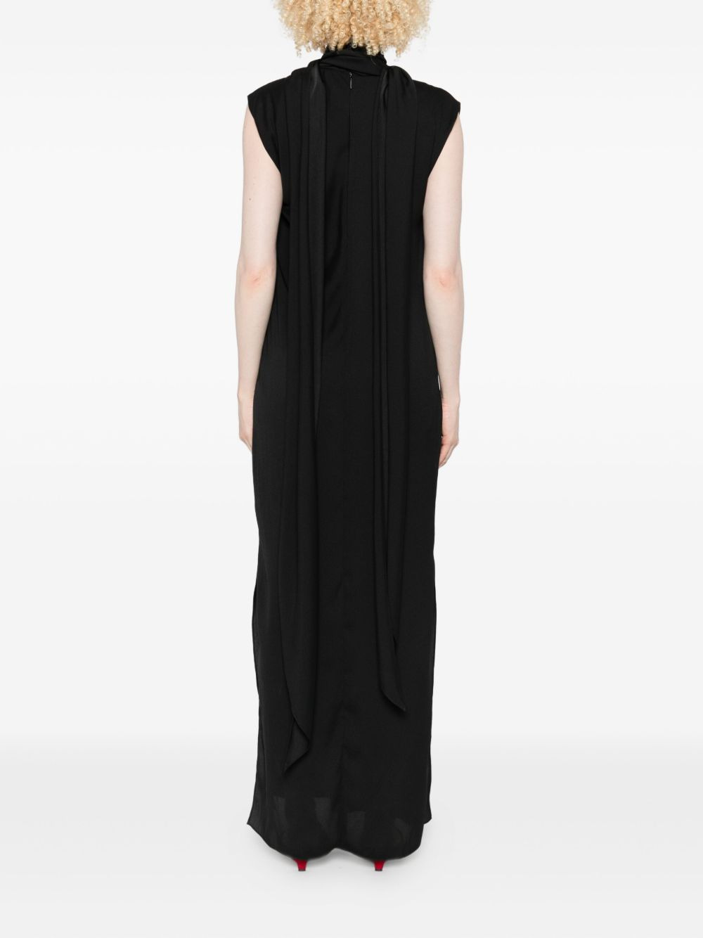 knot-detail sleeveless dress - 4