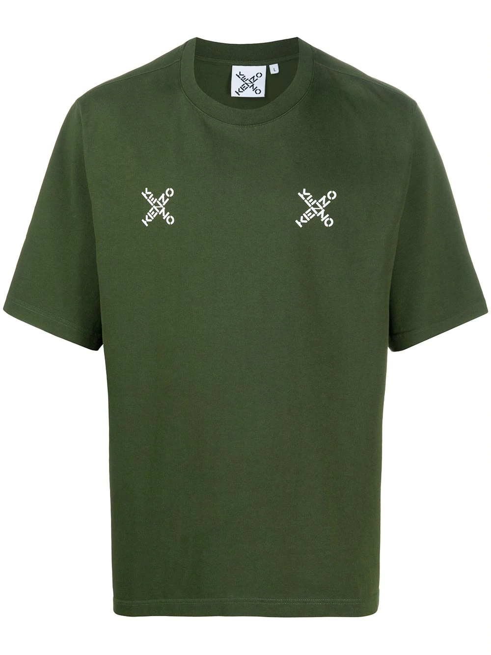 cross logo crew-neck T-shirt - 1