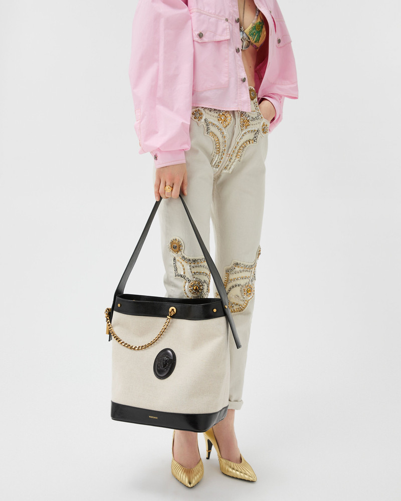 Pivot Large Canvas Bucket Bag 7