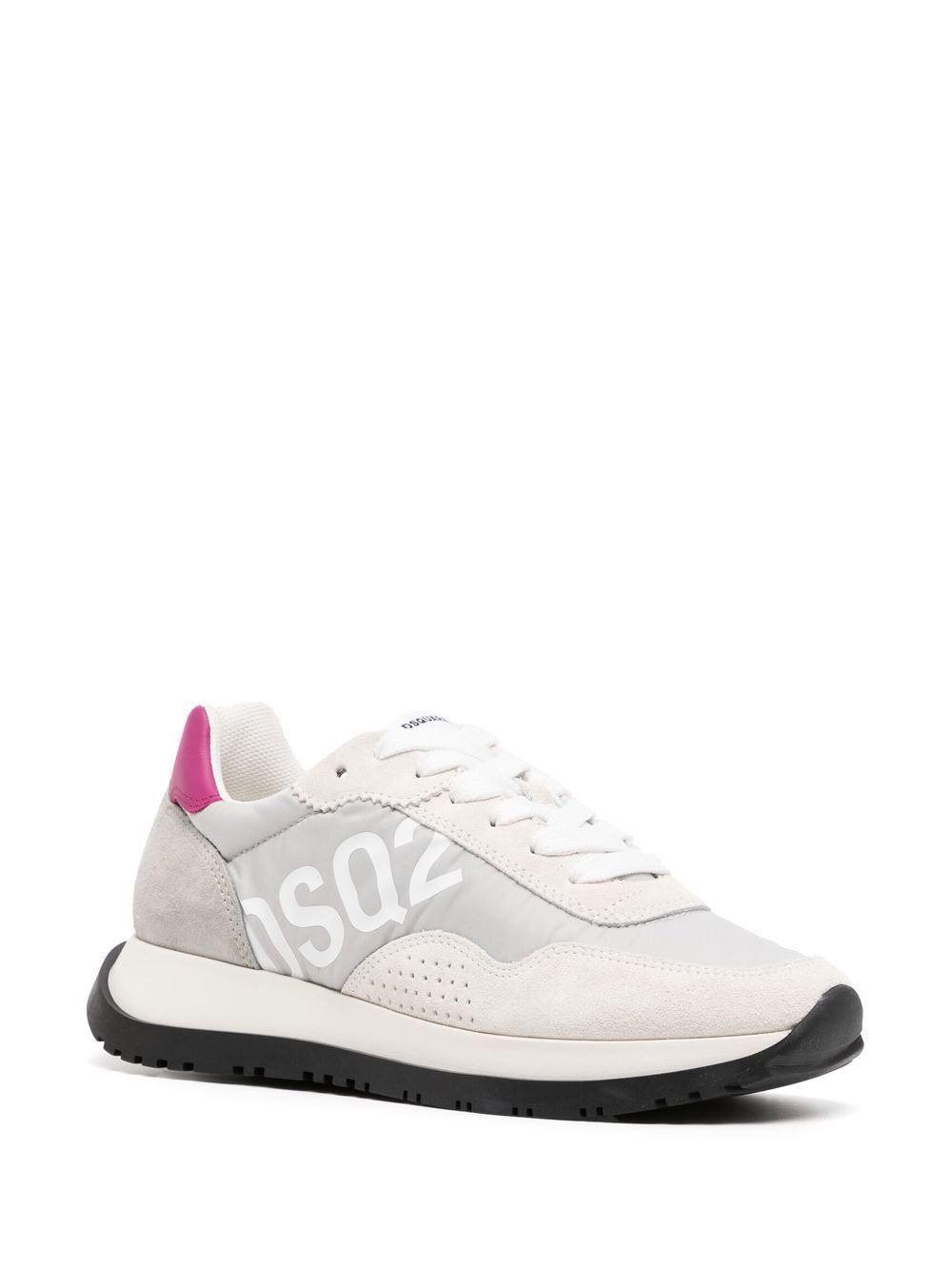 logo-print low-top sneakers - 2