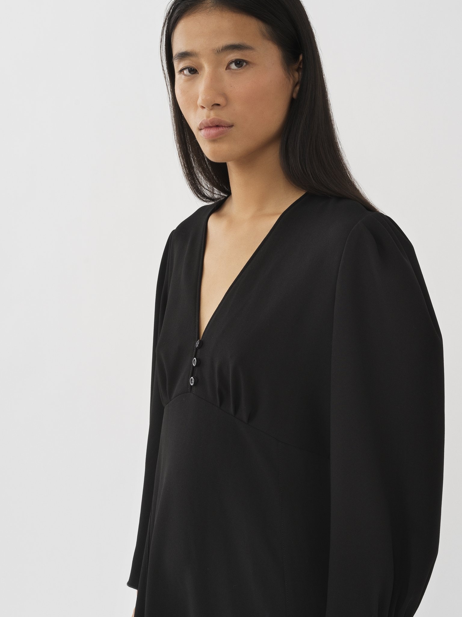 BUTTON-DOWN MIDI DRESS - 5