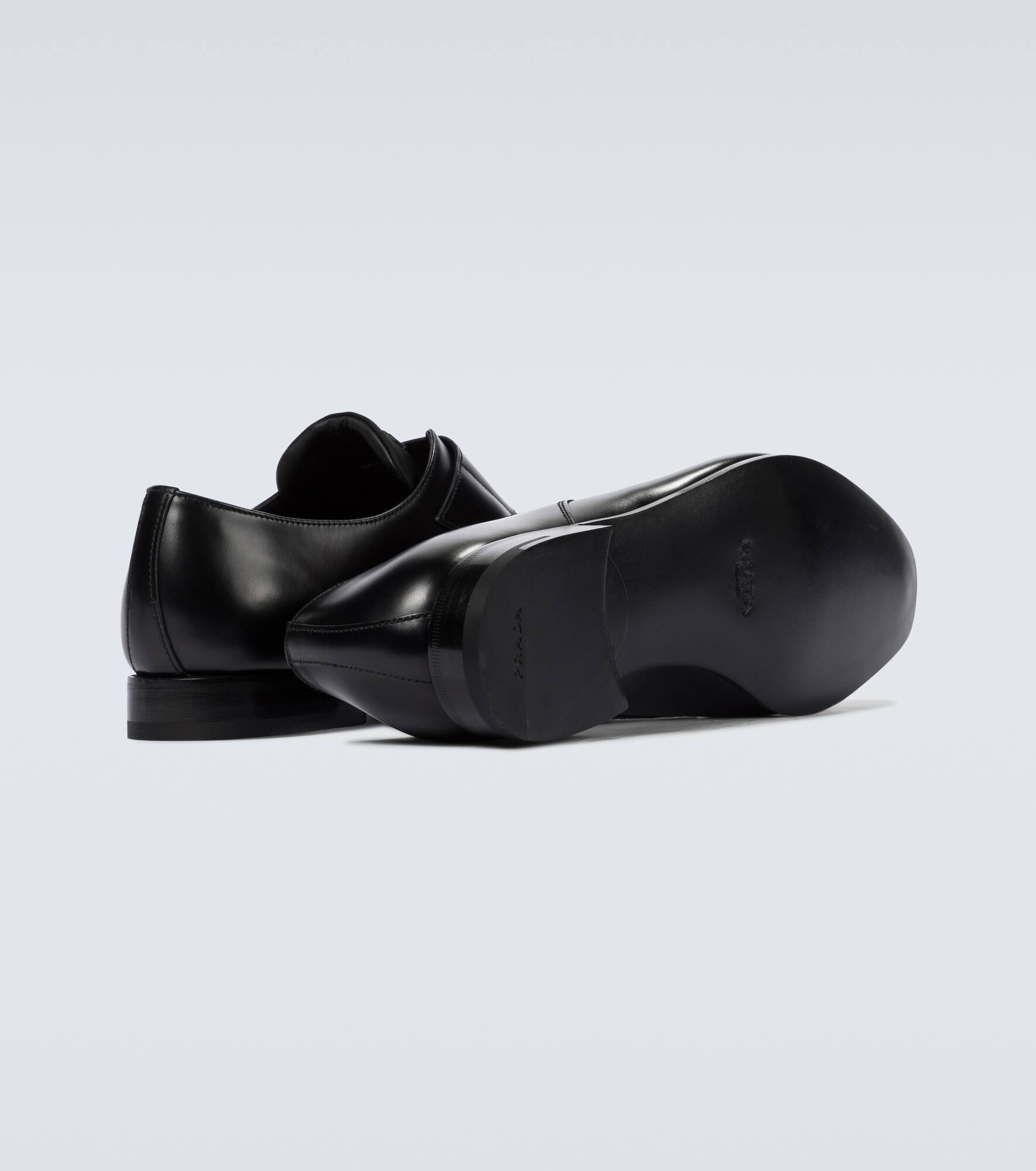 Brushed leather Derby shoes - 7