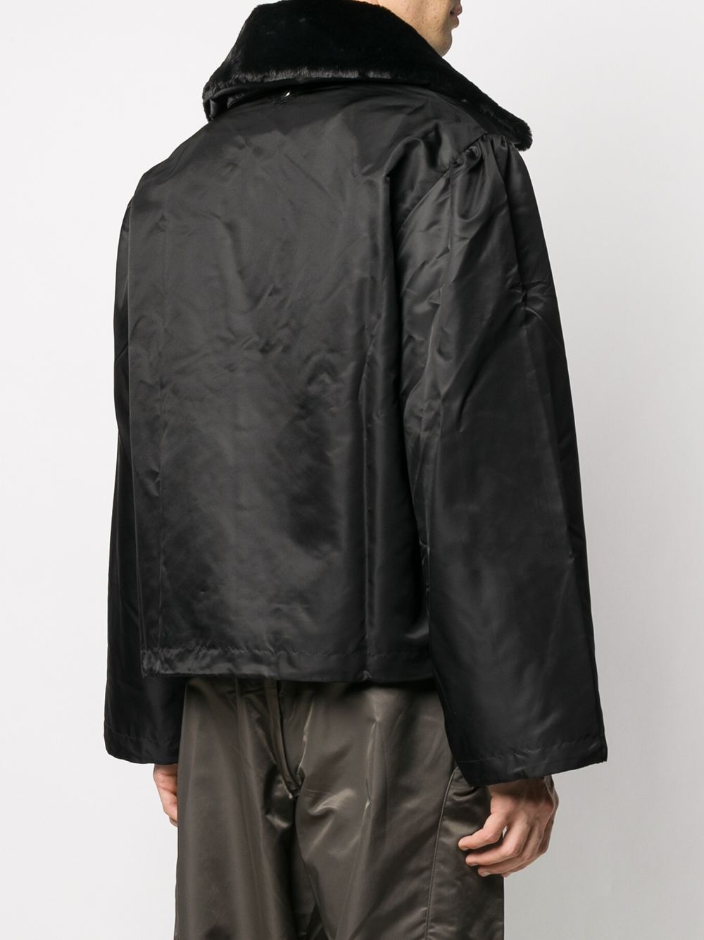 wide collar padded jacket - 4