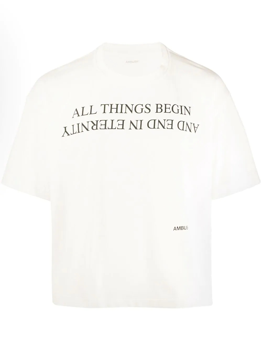 All Things Begin slogan T-shirt - 1