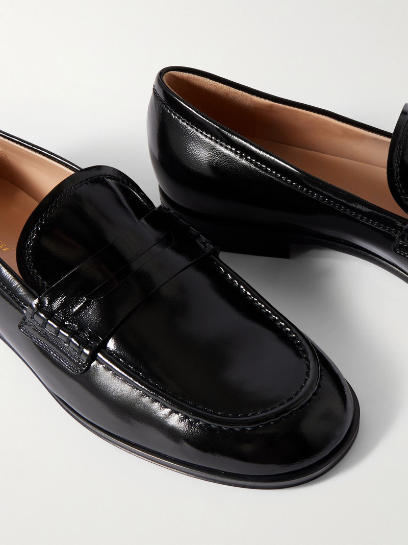 Georgie patent-leather loafers Black 4